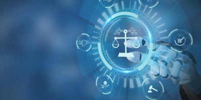 AI ethics or AI Law concept. Developing AI codes of ethics. Compliance, regulation, standard , business policy and responsibility for guarding against unintended bias in machine learning algorithms.