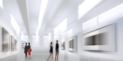 Abstract,Image,Of,People,In,The,Lobby,Of,A,Modern